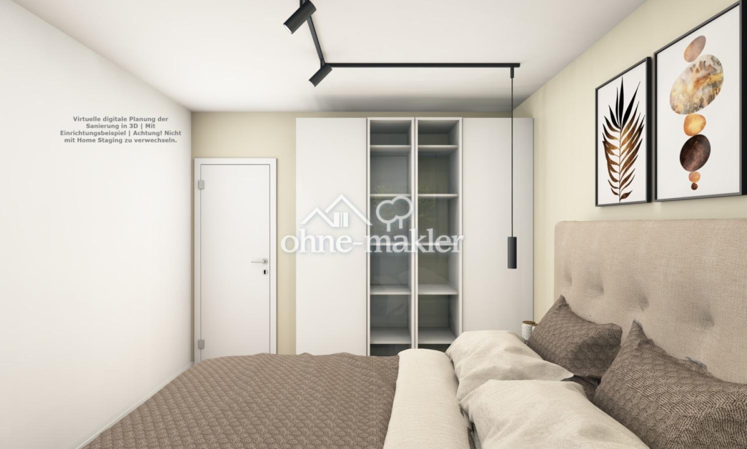 Schlafbereich & Stauraum Visu