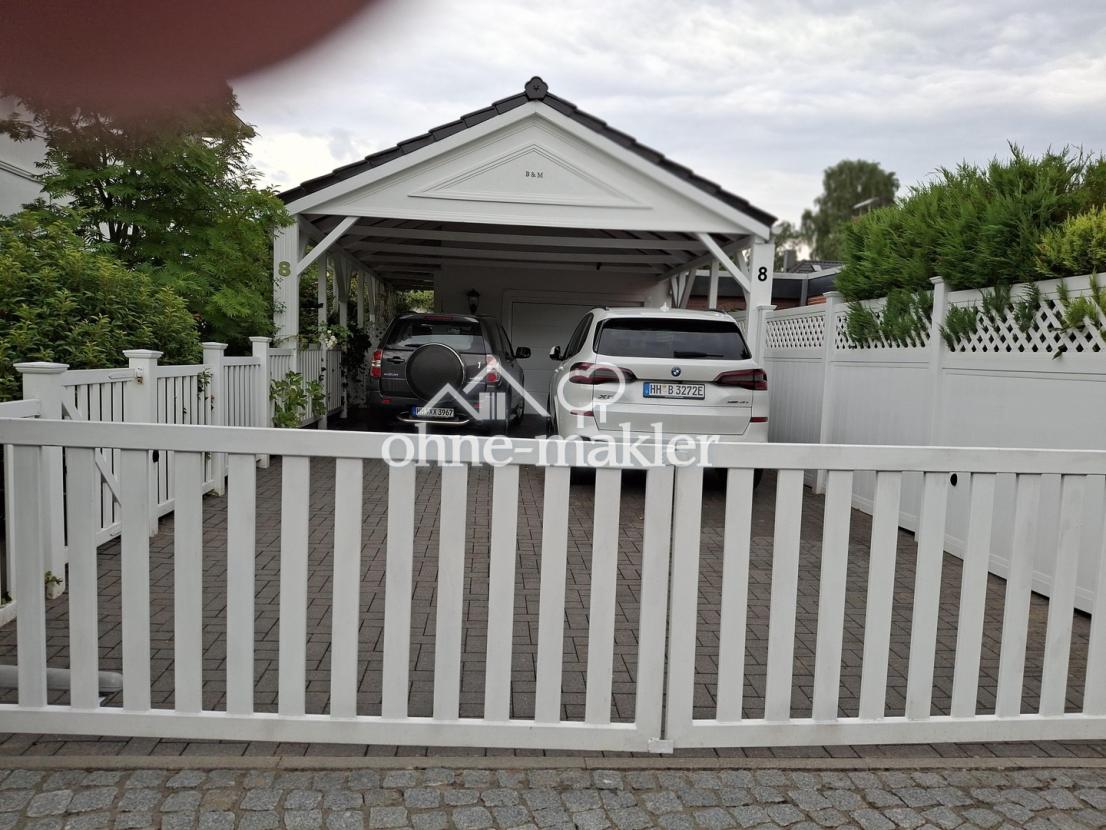 1Garage + Carport für 2 Autos
