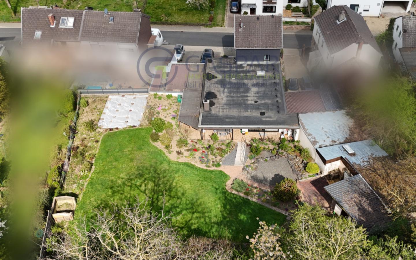 Gartenansicht Drohne