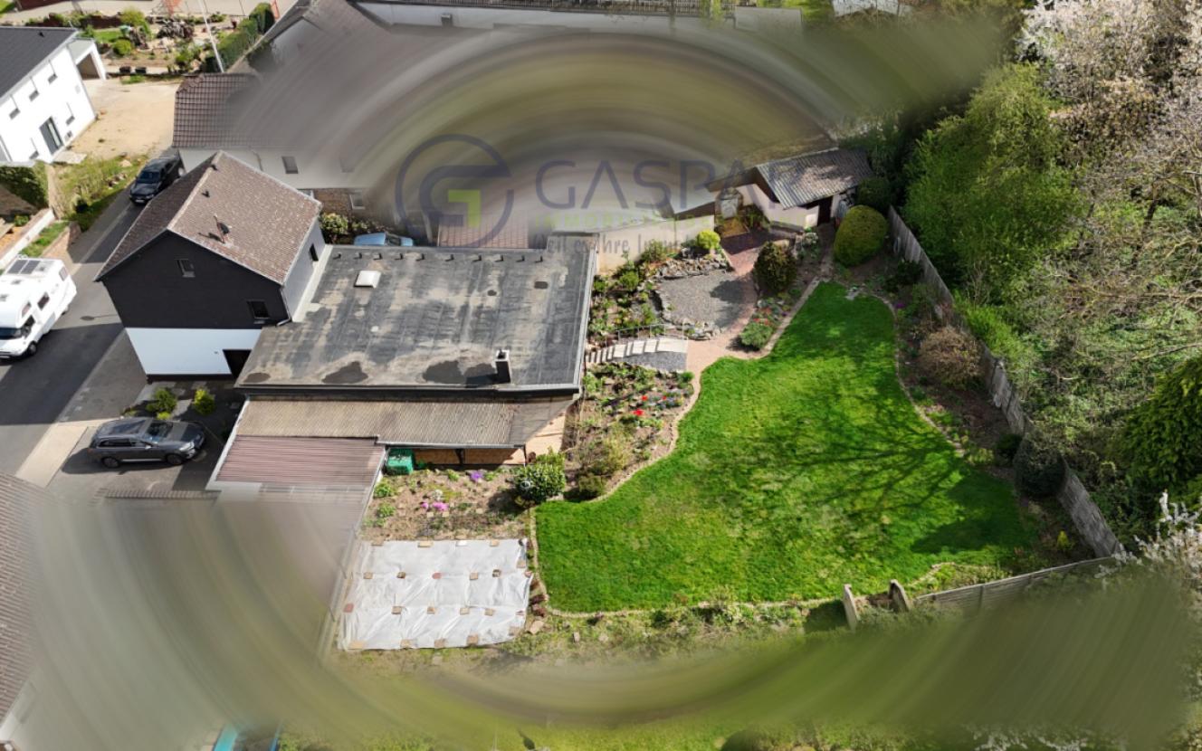 Garten Seitenansicht Drohne