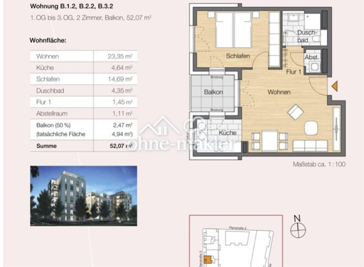 Grundriss und Flächen