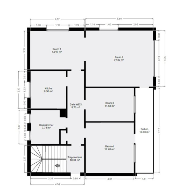 Grundriss Skizze 1.OG