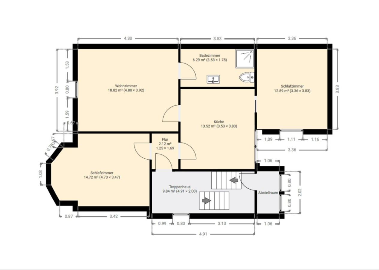 Grundriss Skizze 1.OG