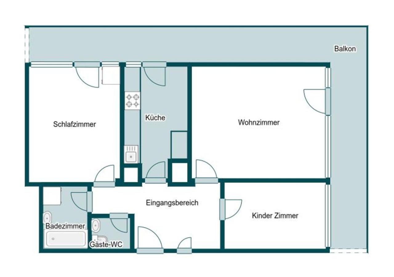 Grundriss Skizze 8. OG
