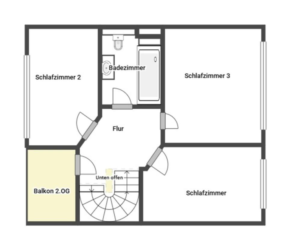 Grundriss Skizze 2.OG