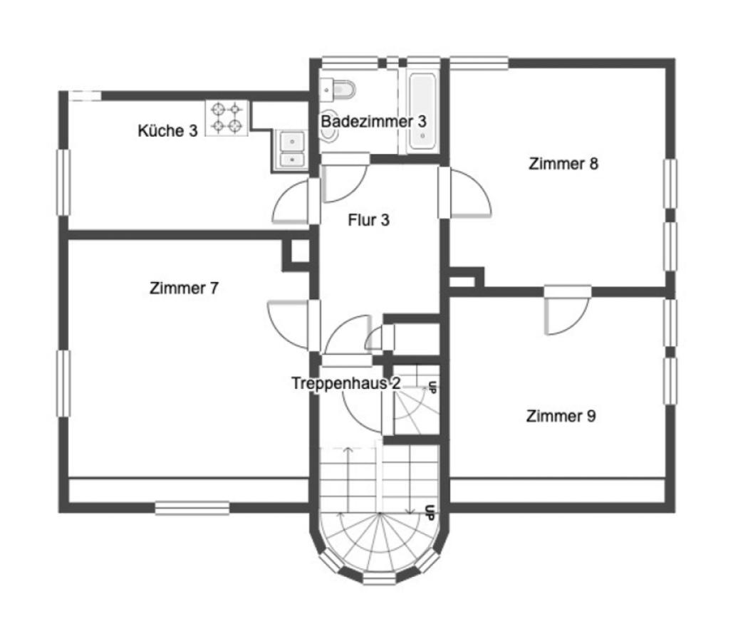 Grundriss Skizze 2. OG