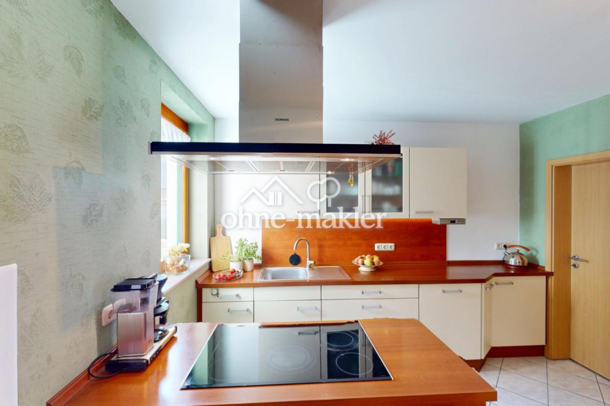 Küche vom Wohnzimmer aus