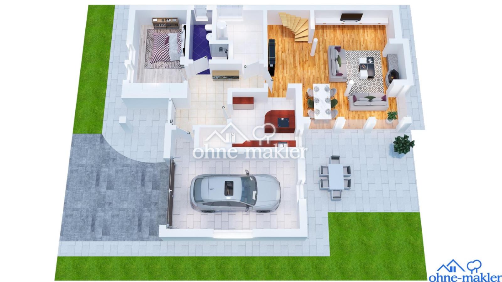 Erdgeschoss mit Garage