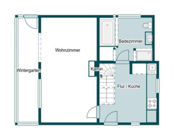 Grundriss EG Haus vorn