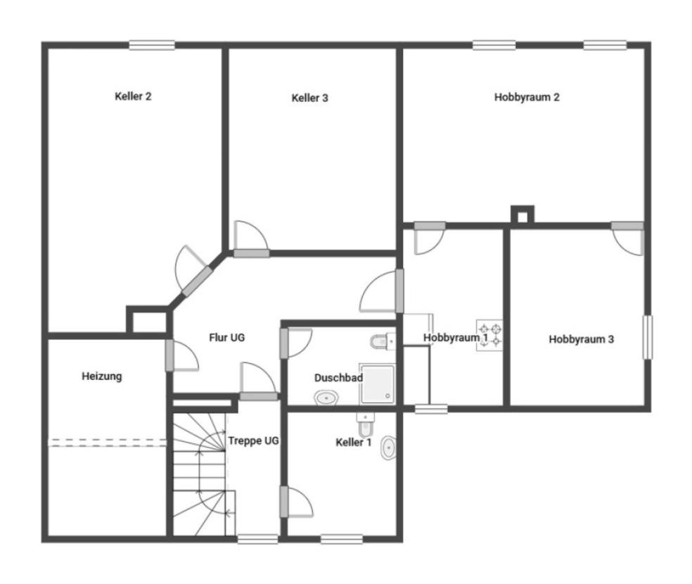 Grundriss Skizze 1.UG