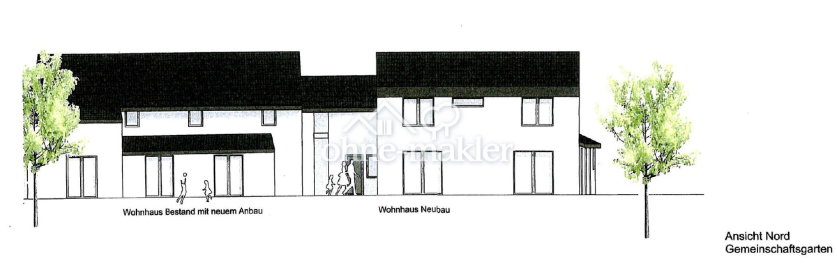 Garten H1 li u. Neubau H4 re