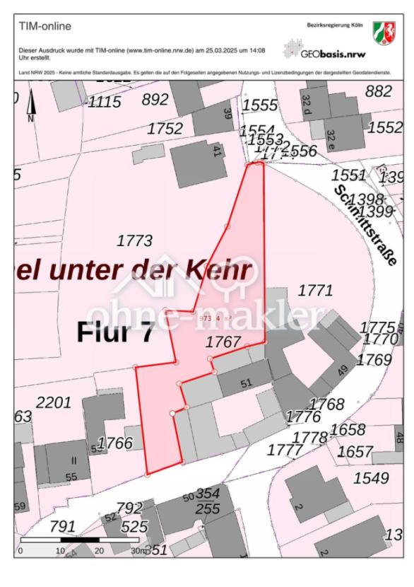 Aktuelle Gartenfläche