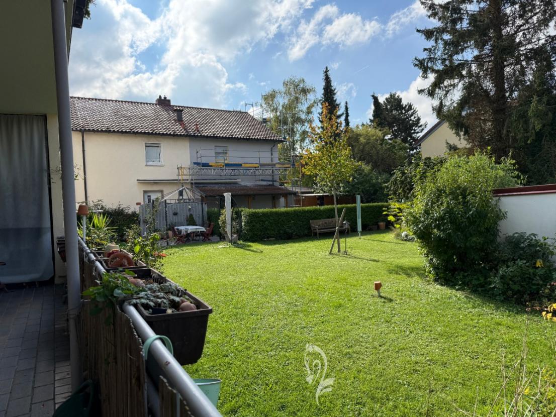 Garten, Blick vom Balkon