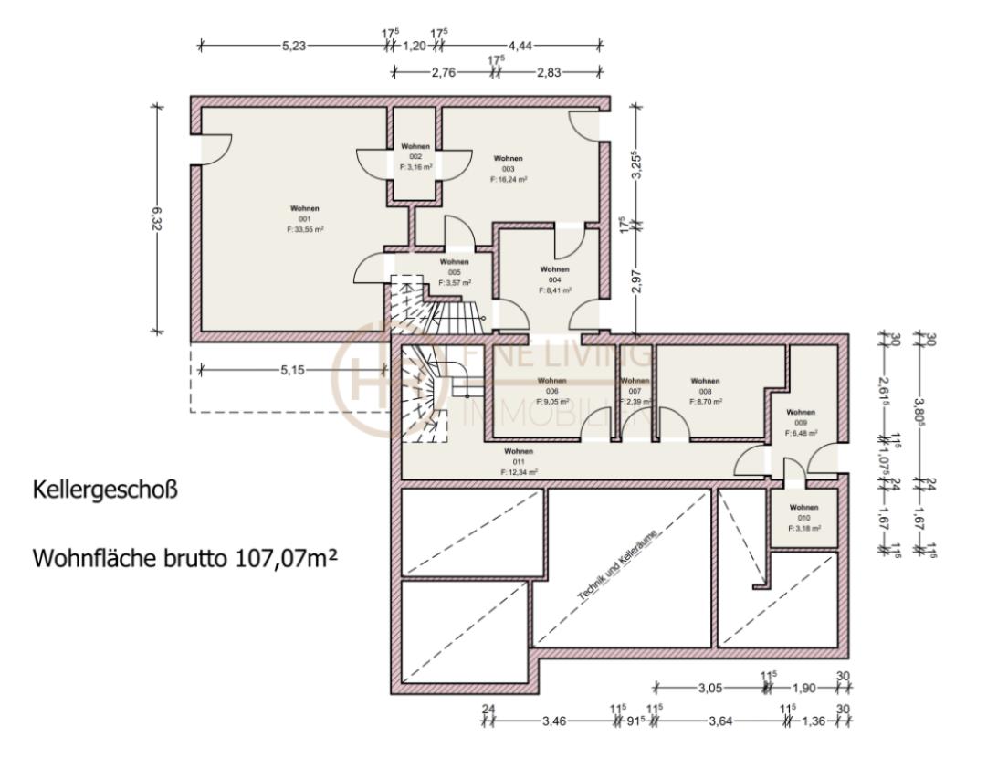 Grundriss Kellergeschoß