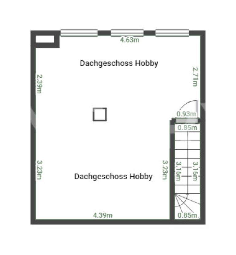 Grundriss Dachgeschoss (Maße ohne Gewähr)