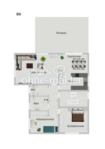 Grundriss EG mit Möbel