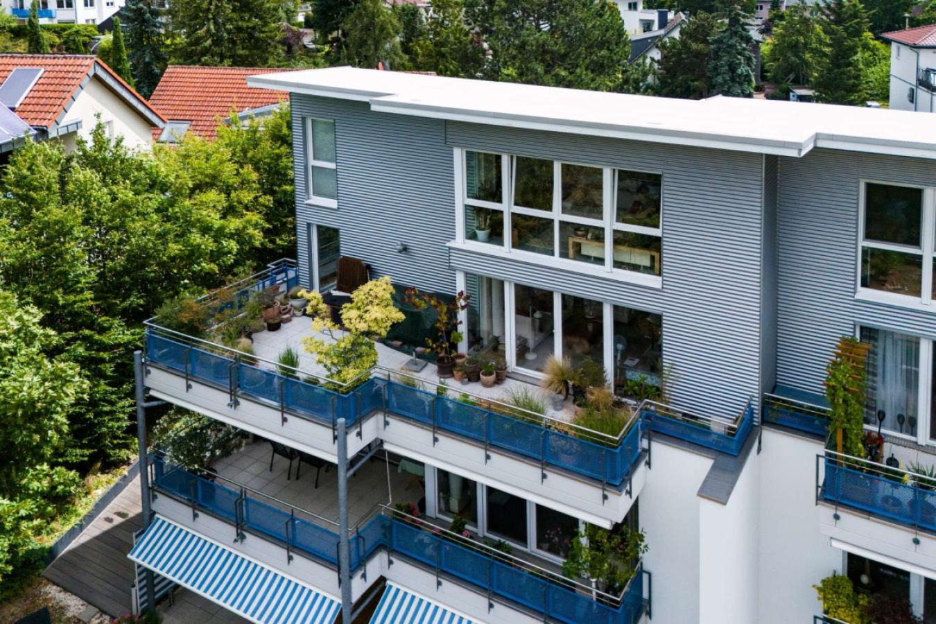 Sonnige, 35m² große Westterrasse