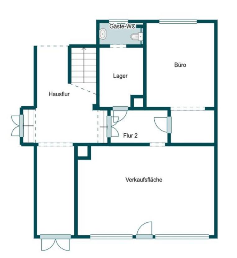 Grundriss Skizze Gewerbe