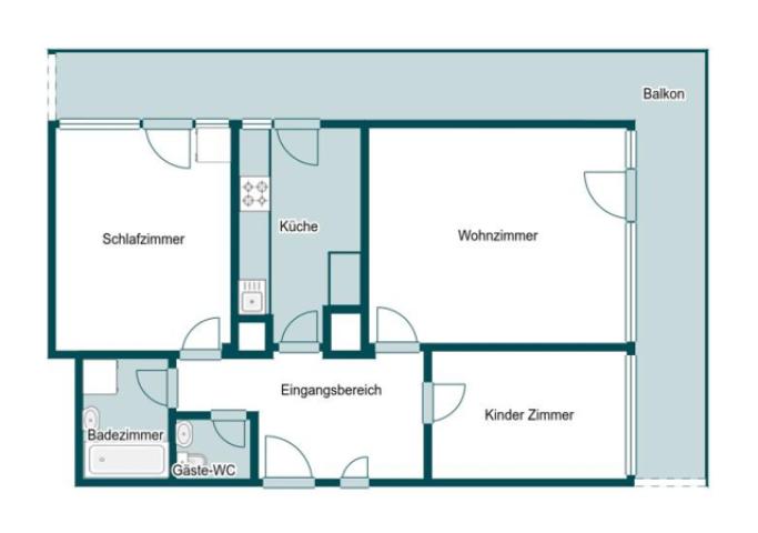 Grundriss Skizze 8. OG