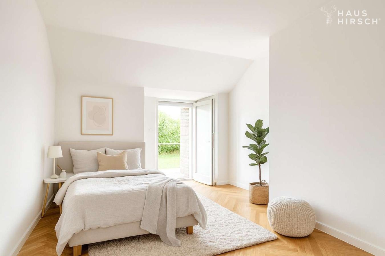 DG Schlafzimmer mit Zugang auf Balkon - Beispiel Foto fertig renoviert