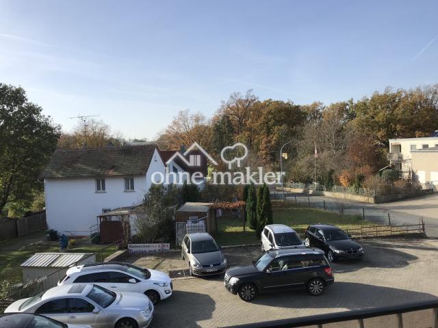 Aussicht von Balkon zum Garten