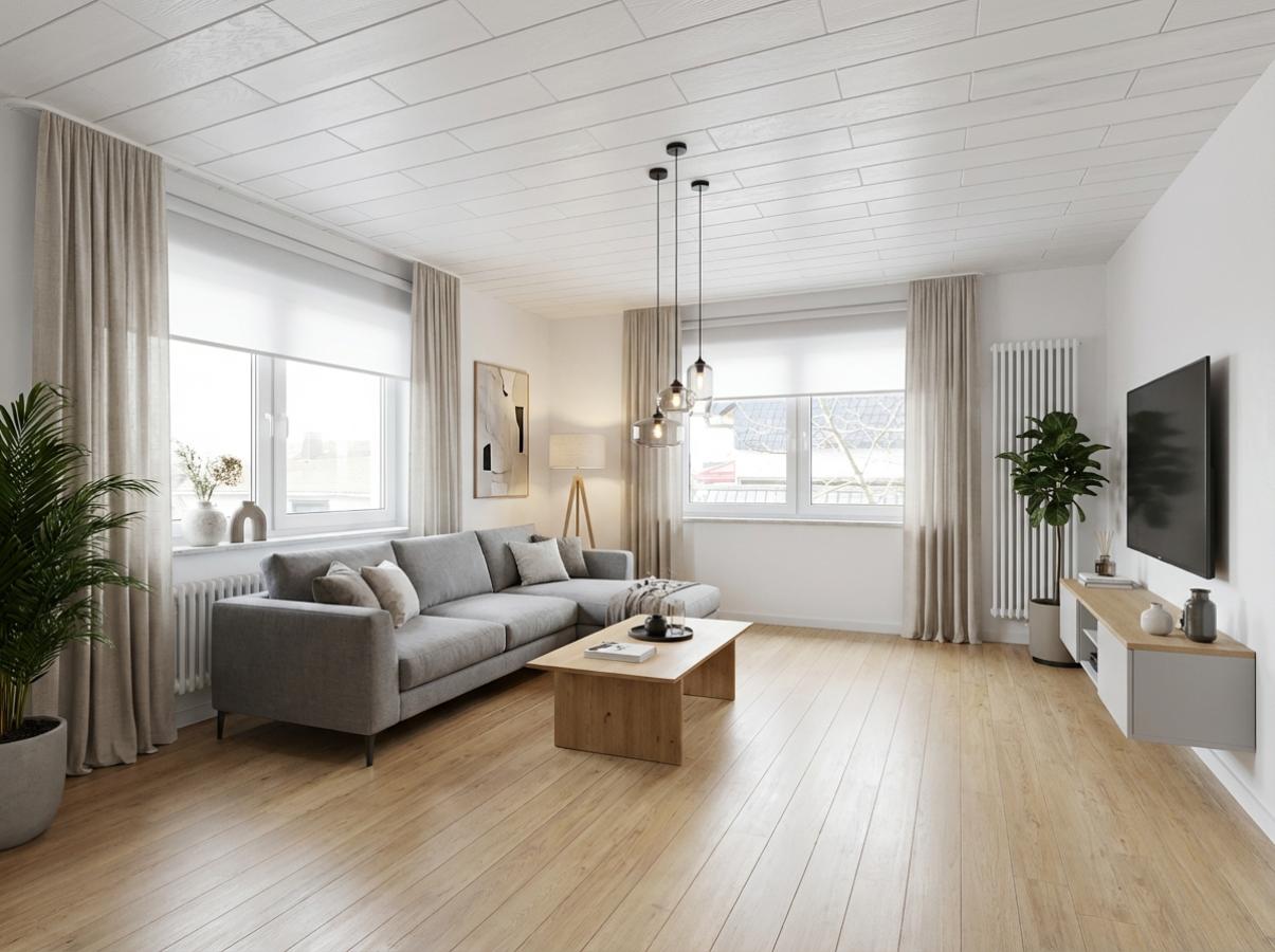 Beispielvisualisierung Wohnbereich nach Modernisierung