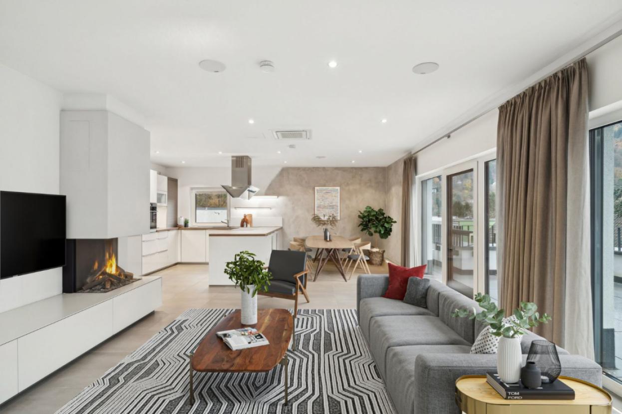 Gestaltungvorschlag des Wohn- und Essbereichs