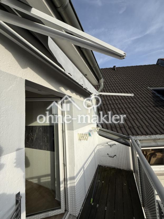 Balkon mit Markise