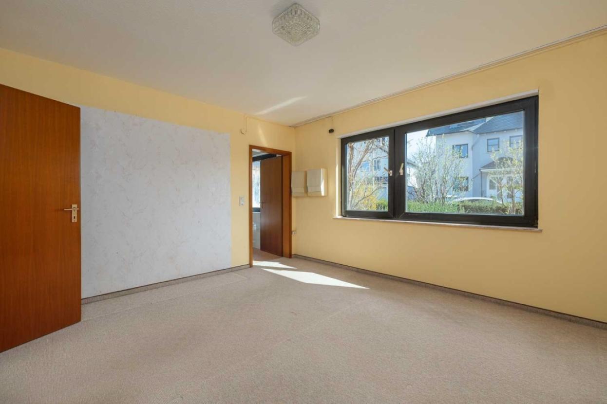 Das Schlafzimmer mit Badzugang