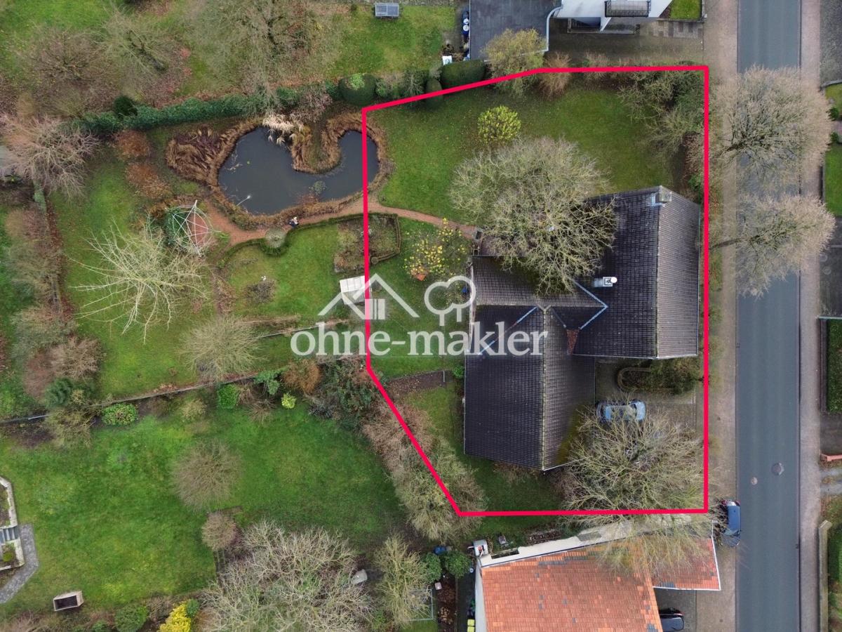 Vogelperspektive mit Flurstück