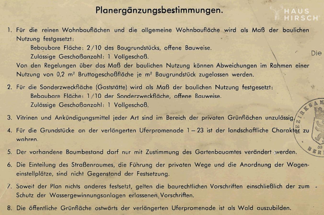 Auszug Bebauungsplan