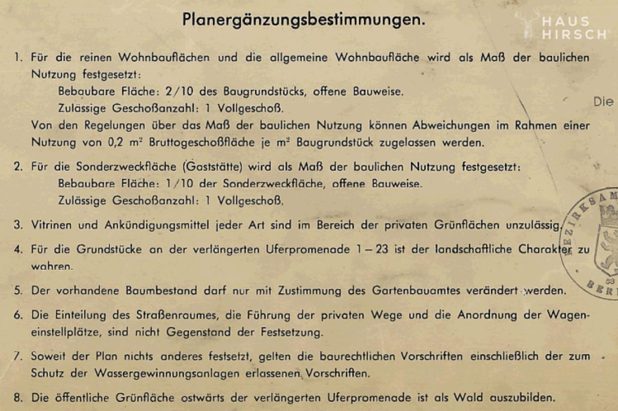 Auszug Bebauungsplan