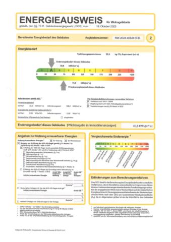 Auszug Energieausweis