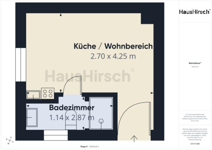 Grundriss Hofwohnung
