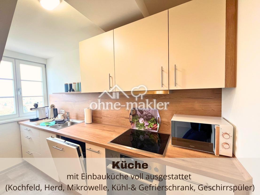 Küche mit Einbauküche