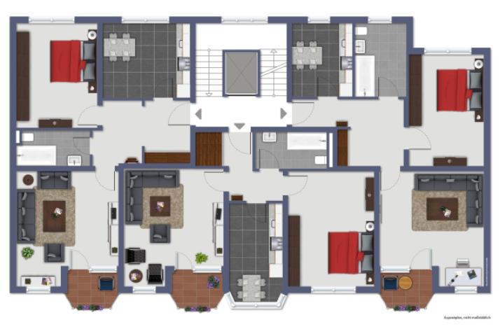 Grundriss 1.OG -  3.OG