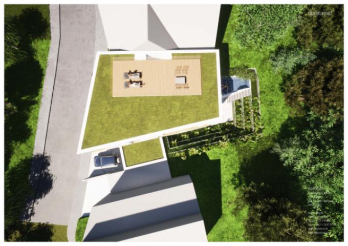 Perspektive Aufsicht Dachterrasse