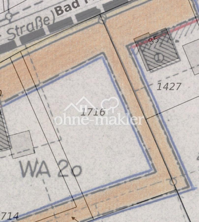 Bebauungsplan mit Baugrenzen