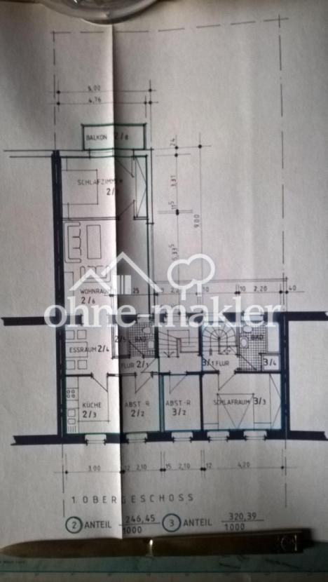 1. OG Schlafen Bad Flur Treppe