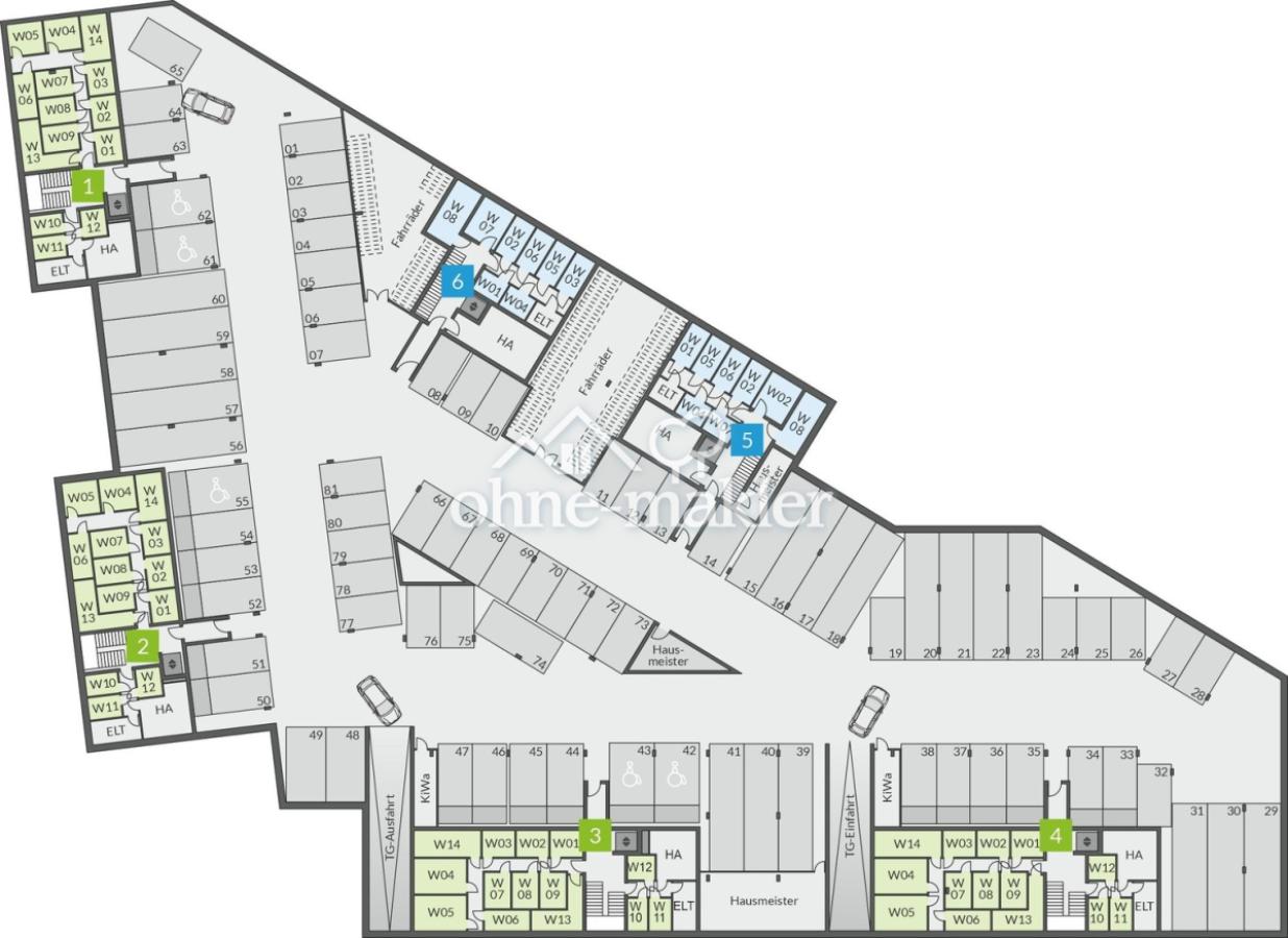 Grundriss Tiefgarage