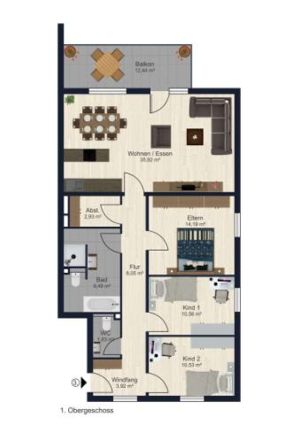 Grundriss Wohnung.OG