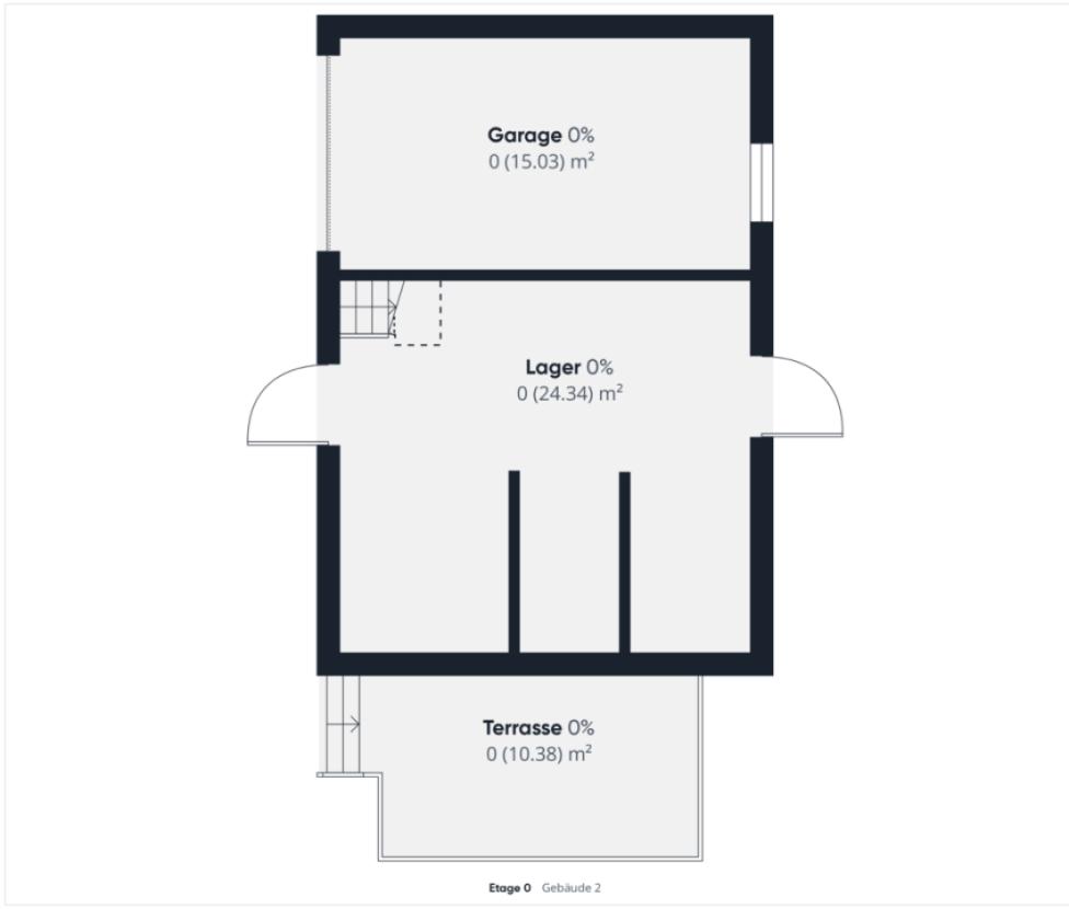 Grundriss Garage und Schuppen