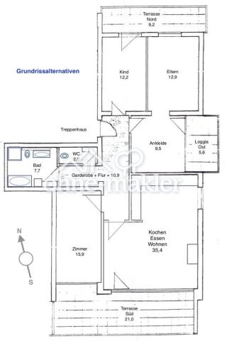 Grundrissalternativen qm