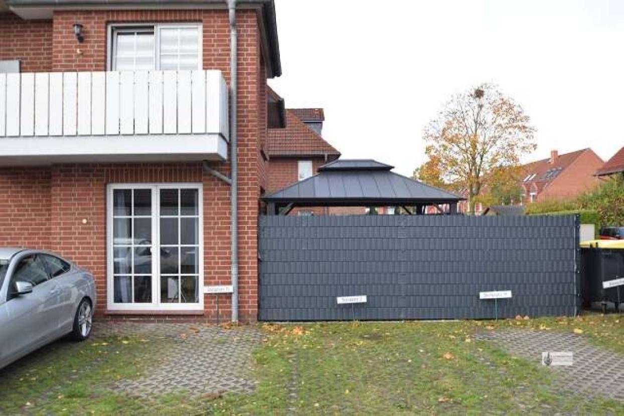 abgezäunter Bereich der Terrasse