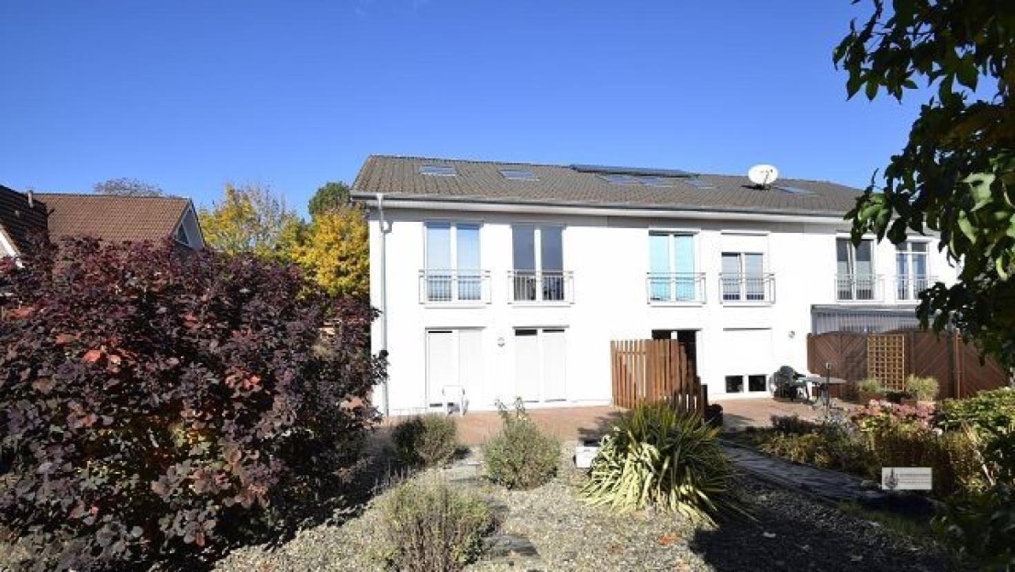 Gartenansicht des Dreier Blocks