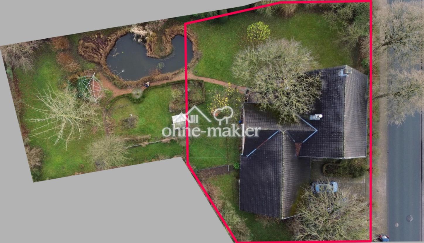 Vogelperspektive mit Flurstück