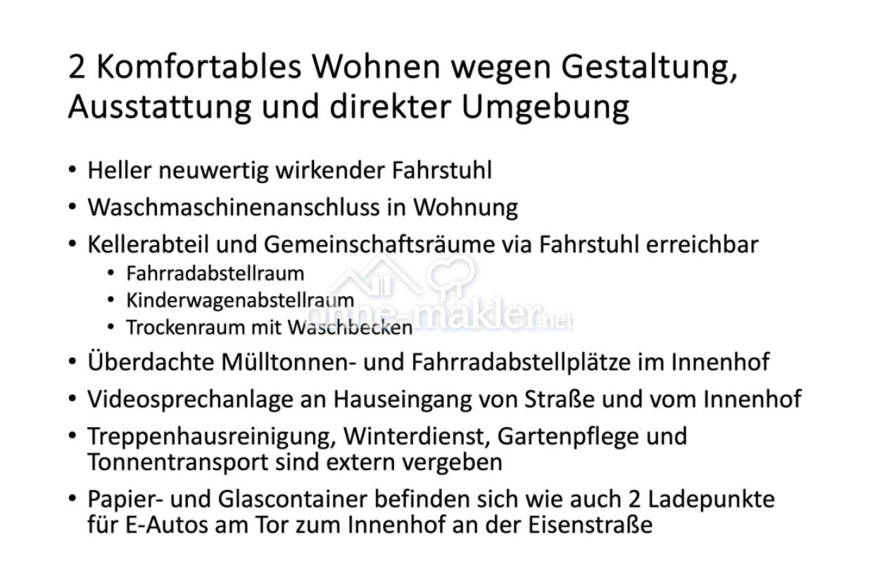 Details zu komfortablem Wohnen