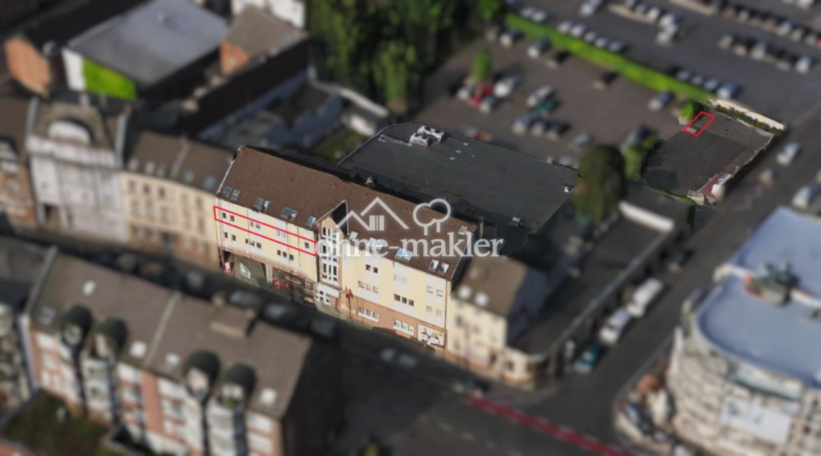 Luftansicht Haus + Stellplatz