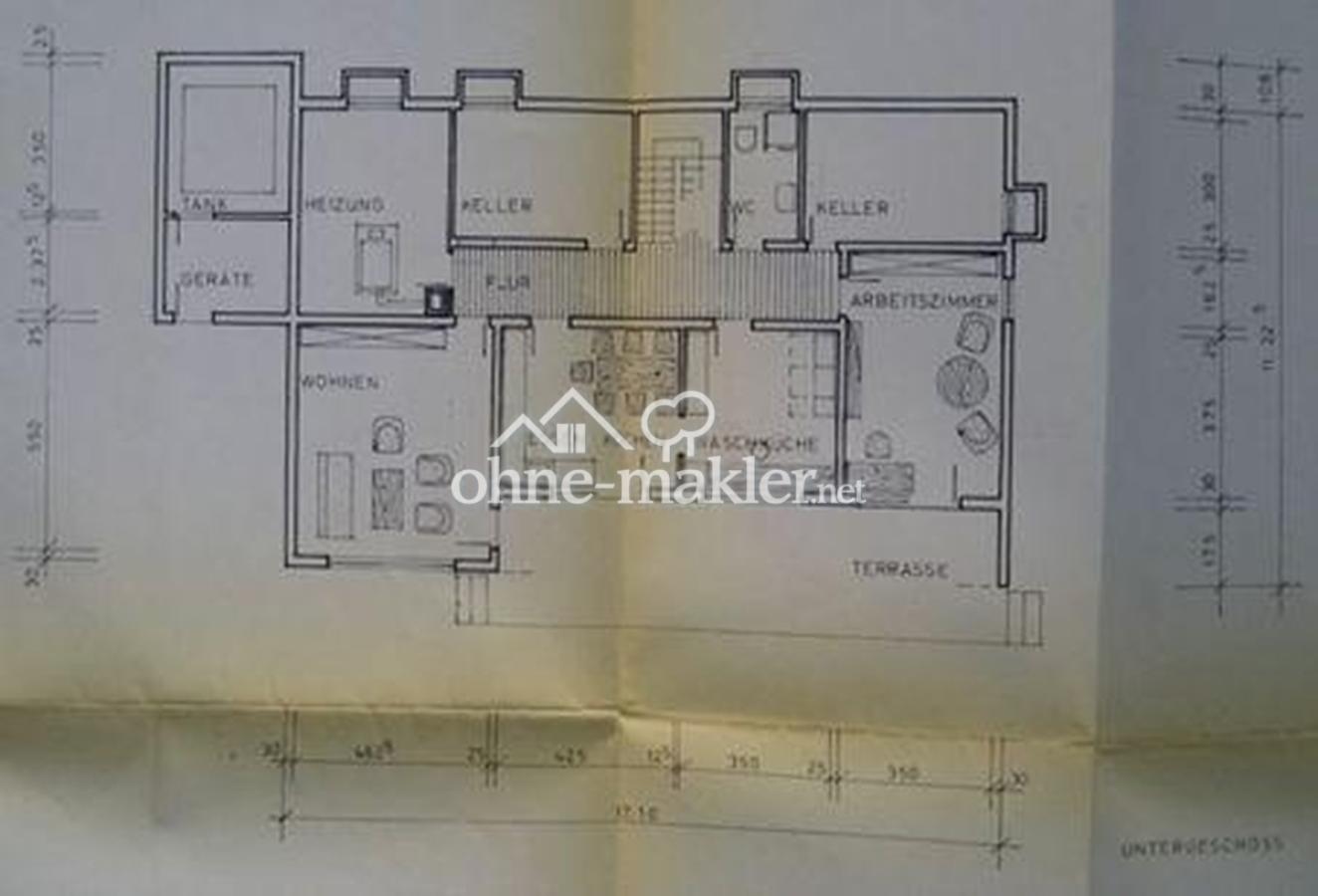 Bauplan UG vor Umbau