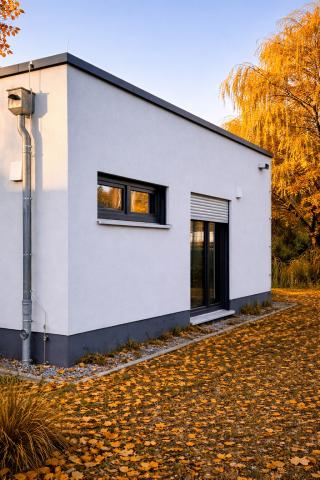 Schrägansicht Gebäudekomplex - Visualisierung